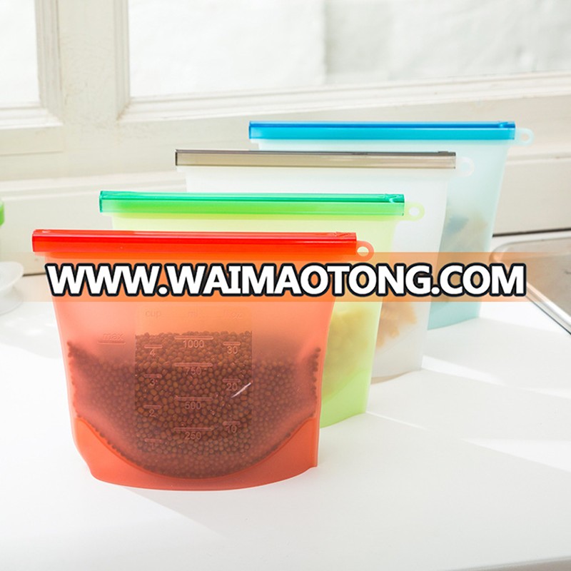 Reusable Silicone Food and Storage Zip lock Bags 100% Food Safe BPA Free